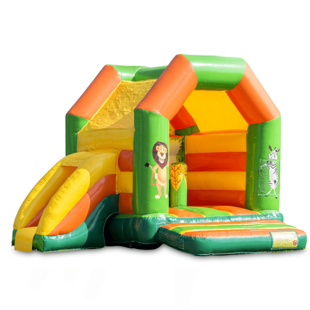 Dzsungel közepes ugrálóvár csúszdával