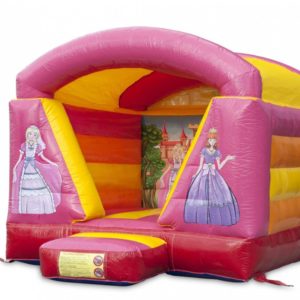 Hercegnős mini ugrálóvár tetővel