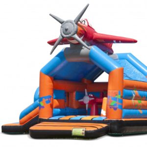 Repülős nagy légvár csúszdával