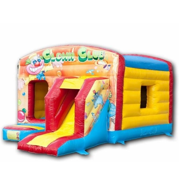 Bohócos zárt légvár csúszdával