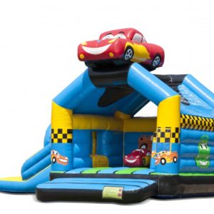 Versenyautós nagy légvár csúszdával