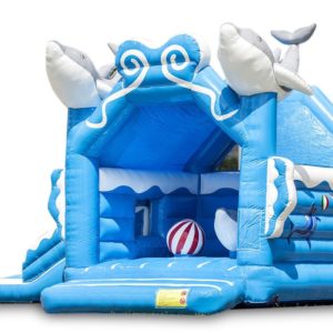 Delfines nagy légvár csúszdával