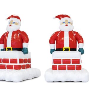 Óriás Télapó a kéményben (piros)