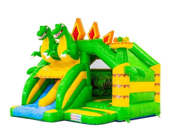 Dínó dupla csúszdás légvár