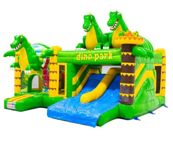 Dínó dupla csúszdás funny légvár