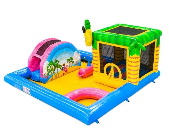 Flamingó nyitott baba játszóház