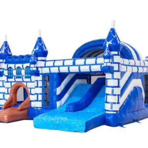 Kastély dupla csúszdás funny légvár