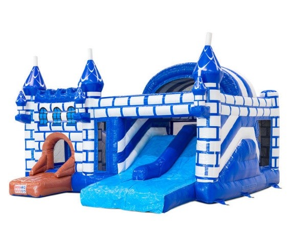 Kastély dupla csúszdás funny légvár