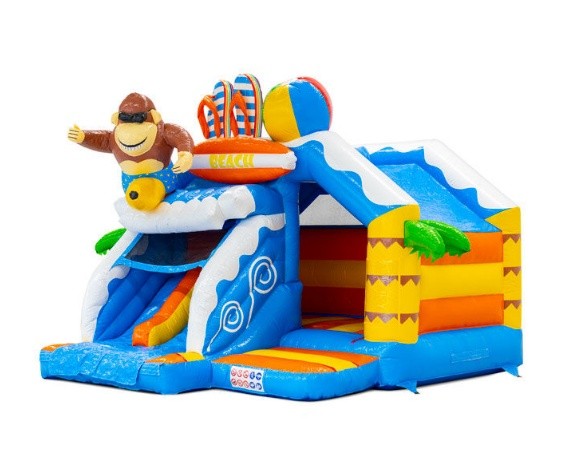 Tengerparti dupla csúszdás légvár