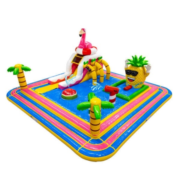 Flamingós nyitott spriccelő játszótér