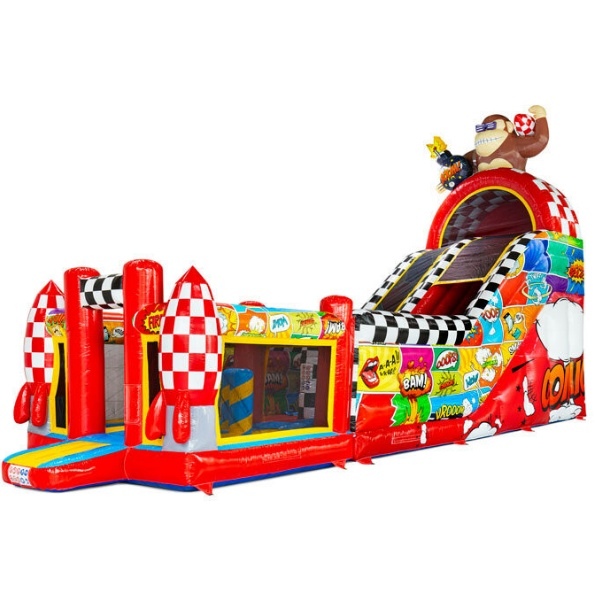 Akadálypályás képregény óriás csúszda